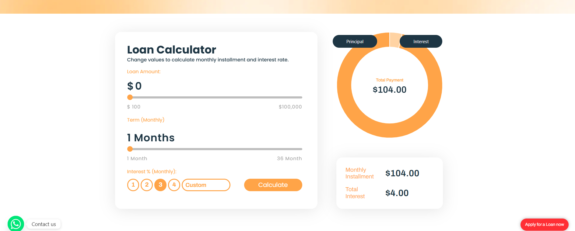 Case Study Loan Calculator Plugin 2